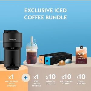 Nespresso Vertuo Pop+ in Black with Accessories